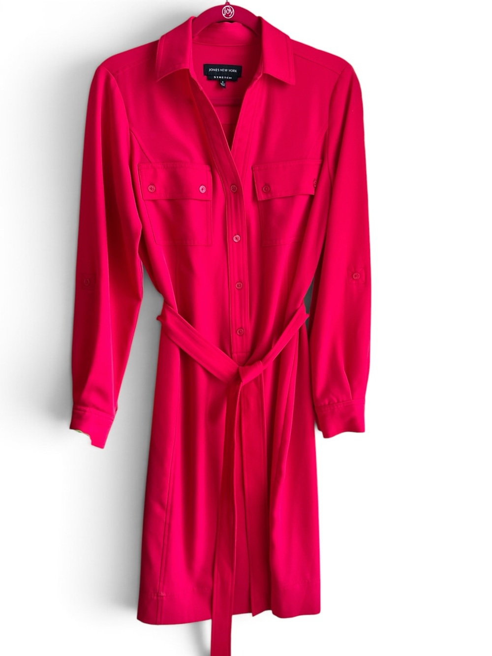 Jones New York Pink Midi Shirt Dress, Size 6
